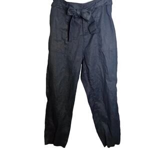 Lauren Ralph Lauren Linen Cropped Tie Pants Size 10 Coastal Prep Ero Summer